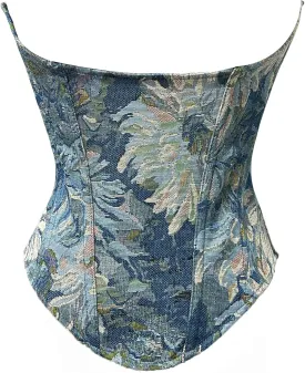 Alivila.Y Fashion Corset Womens Brocade Underbust Boned Corsets Bustier Waist Trainer
