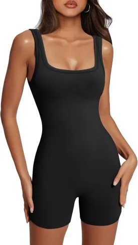 AUTOMET Women's One Piece Jumpsuits Short Bodysuit Workout Rompers Summer Outfits Gym Yoga Beach Fashion Clothes 2025