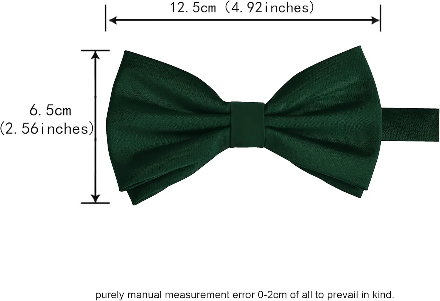 Branduce Mens Solid Color Double Fold Pre-tied Bow Tie and Pocket Square Set