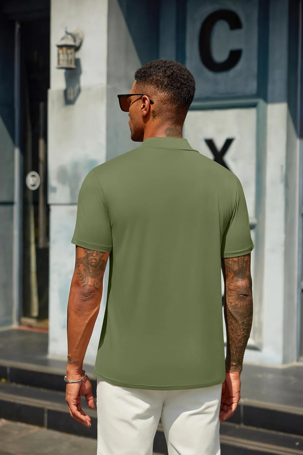 COOFANDY Men's Mock Turtleneck T Shirt Short Sleeve Slim Fit Basic Casual Undershirt Solid Color Pullover Tee