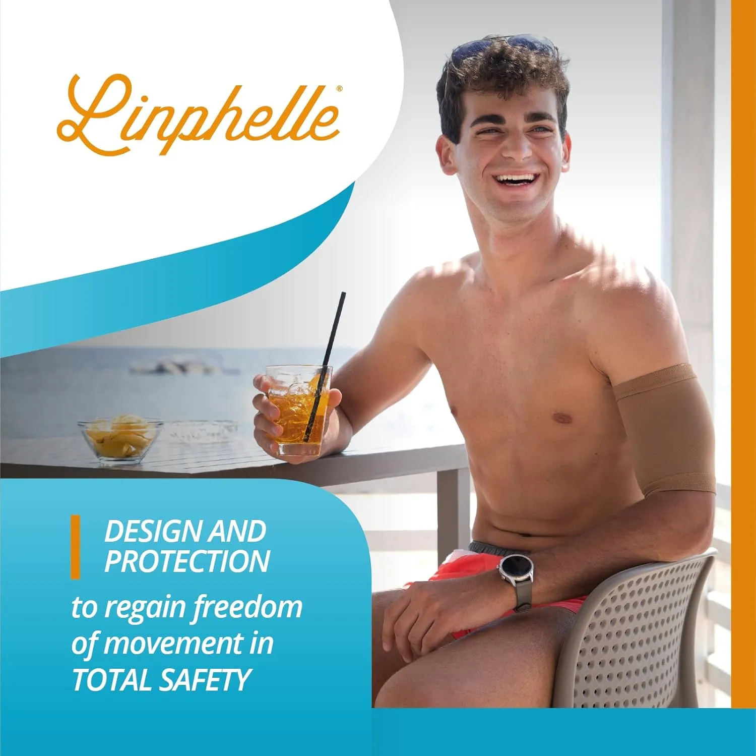 Coverpicc PICC Line Cover  Fashionable Upper Arm Cover  Soft, Microfiber Arm Sleeve to Protect PICC Lines