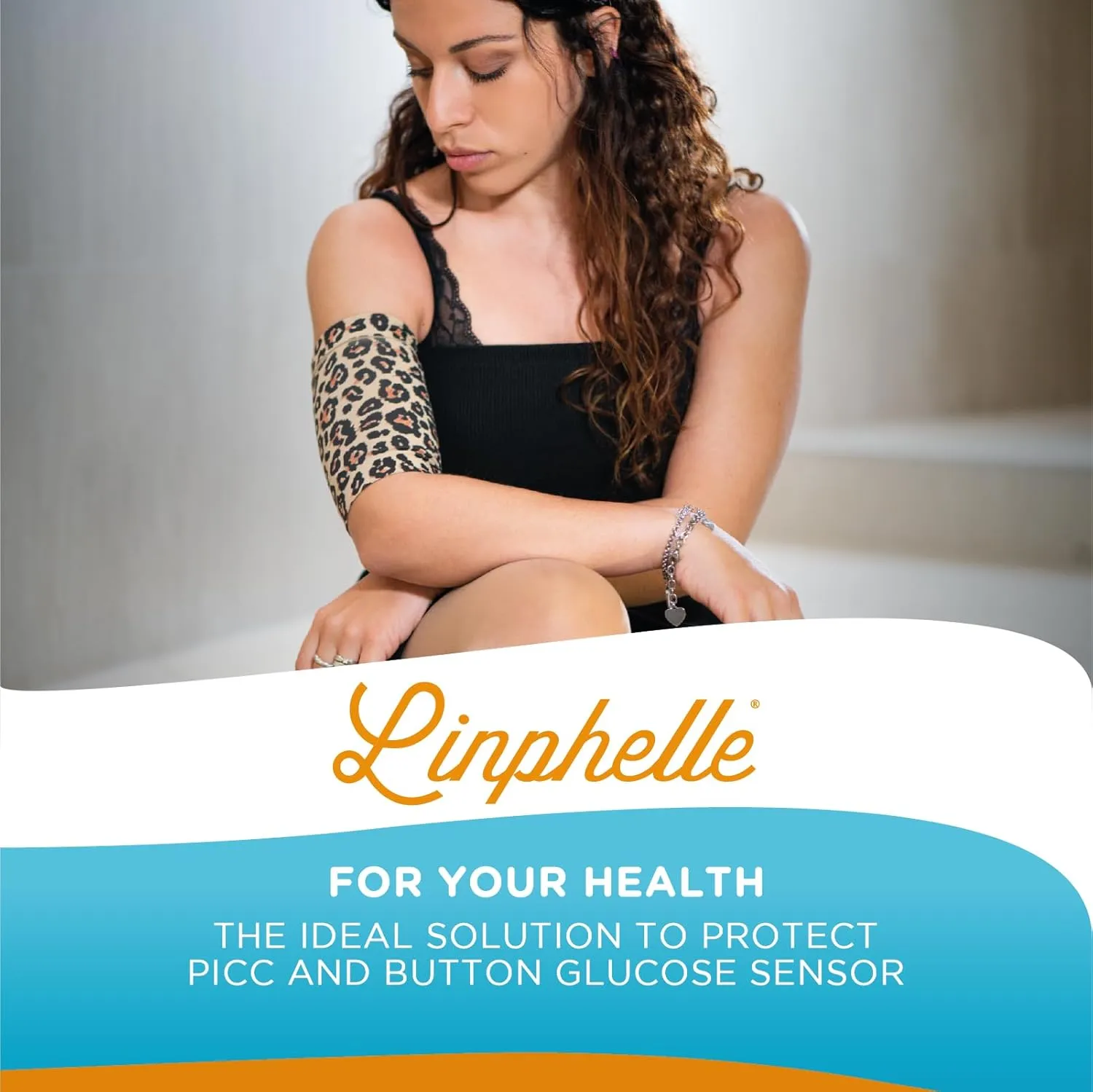 Coverpicc PICC Line Cover  Fashionable Upper Arm Cover  Soft, Microfiber Arm Sleeve to Protect PICC Lines