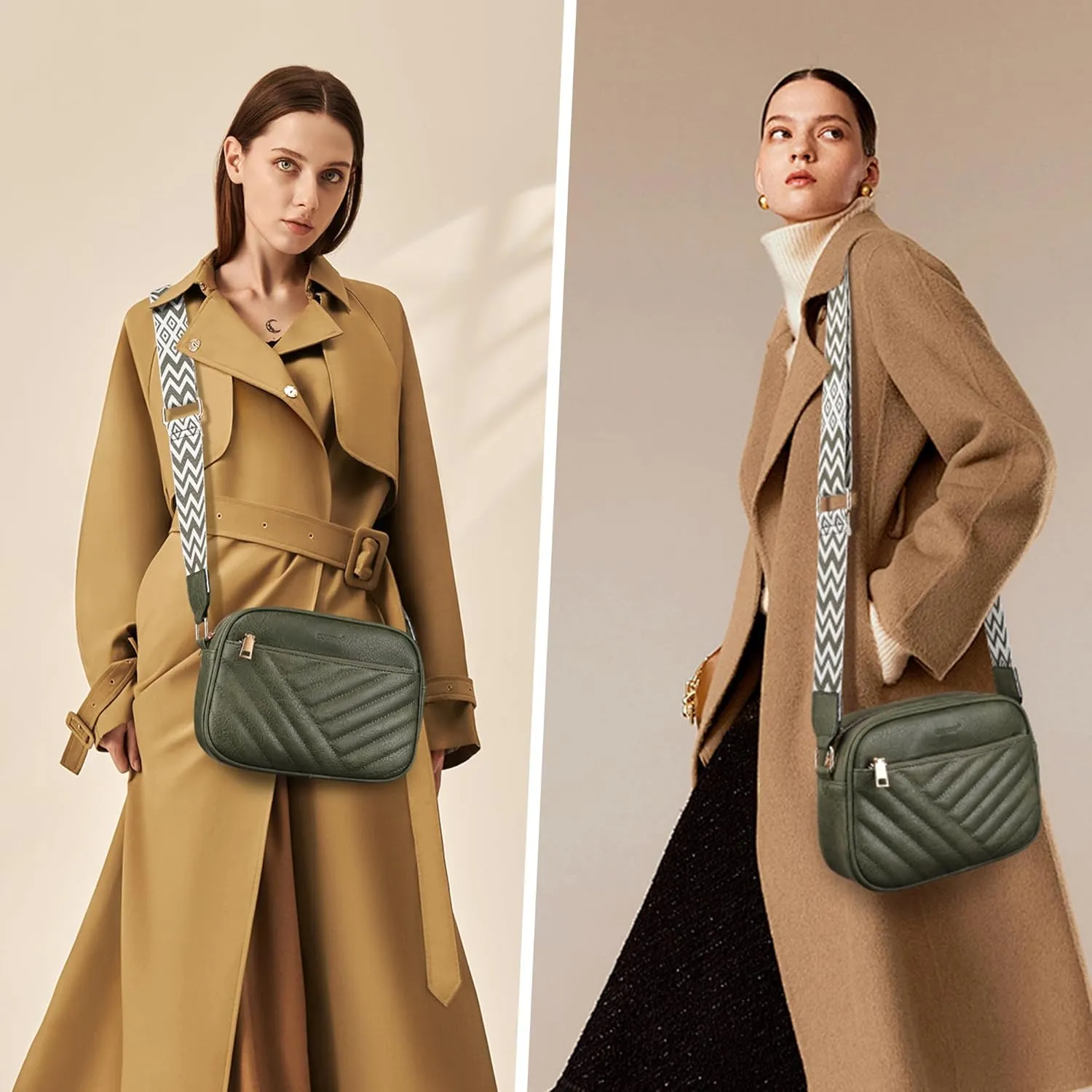 Crossbody Bags for Women Purses for Women Vegan Leather crossbody purse Handbags with Ajustable Strap