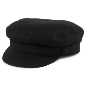 Failsworth Hats Mariner Melton Fiddler Cap - Black