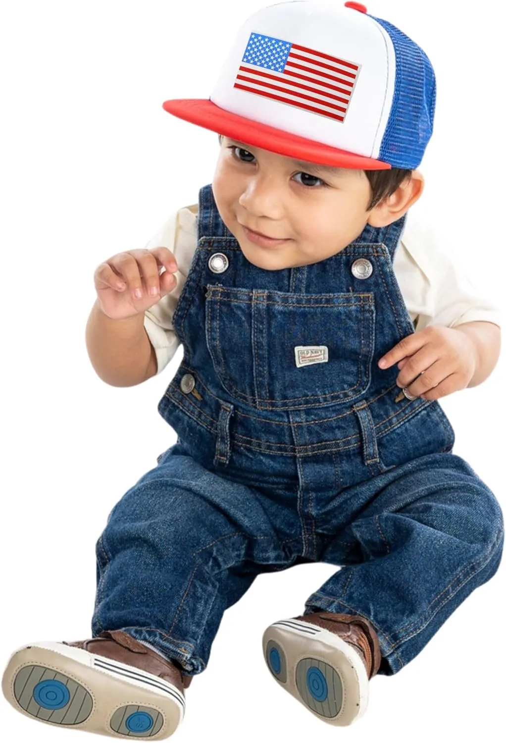 Funky Junque Kids Baseball Hat Girl Boy Toddler Infant Flat Brim Trucker Hat Youth Sun Beach Cap Summer Mesh