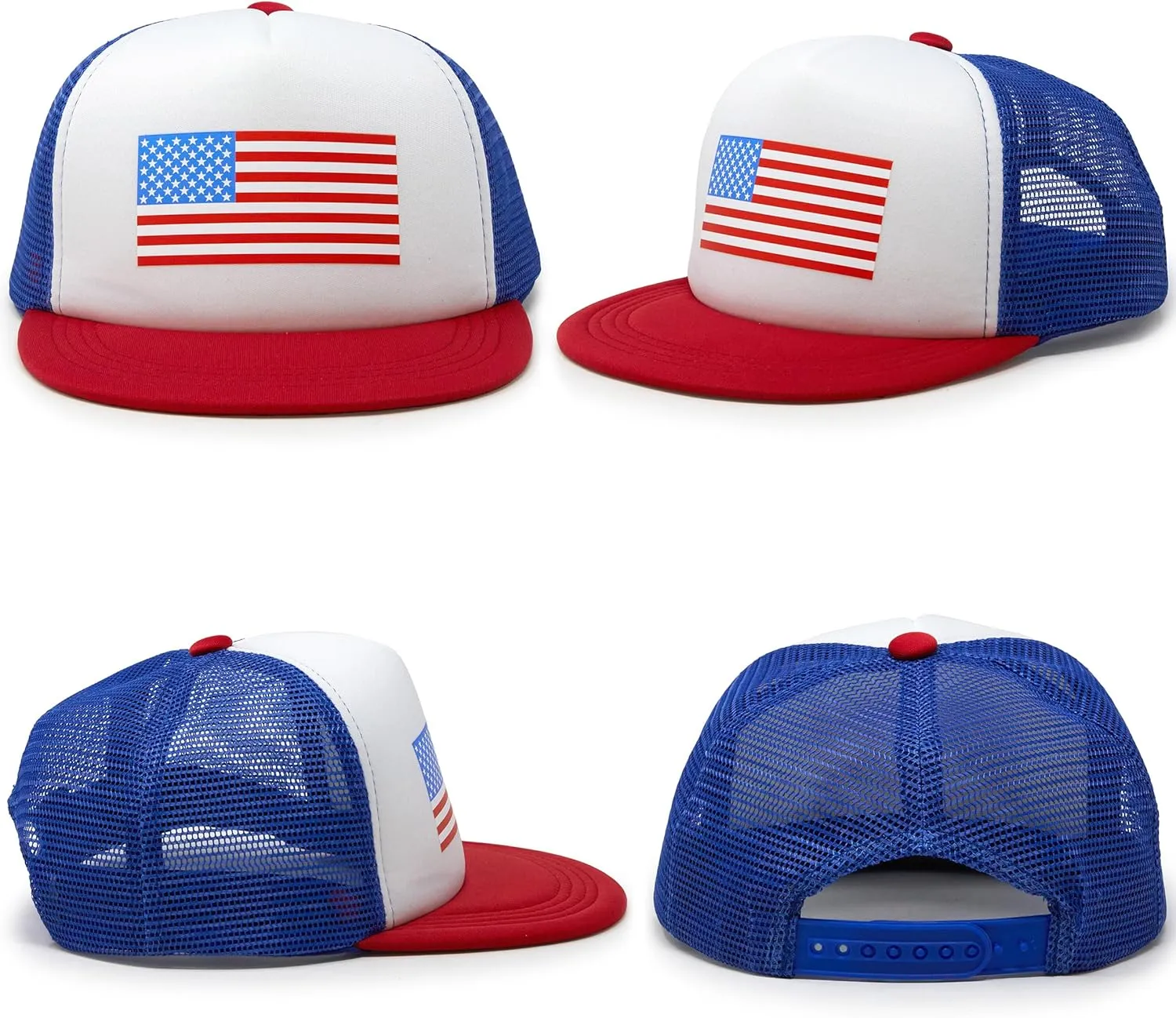 Funky Junque Kids Baseball Hat Girl Boy Toddler Infant Flat Brim Trucker Hat Youth Sun Beach Cap Summer Mesh