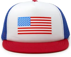 Funky Junque Kids Baseball Hat Girl Boy Toddler Infant Flat Brim Trucker Hat Youth Sun Beach Cap Summer Mesh