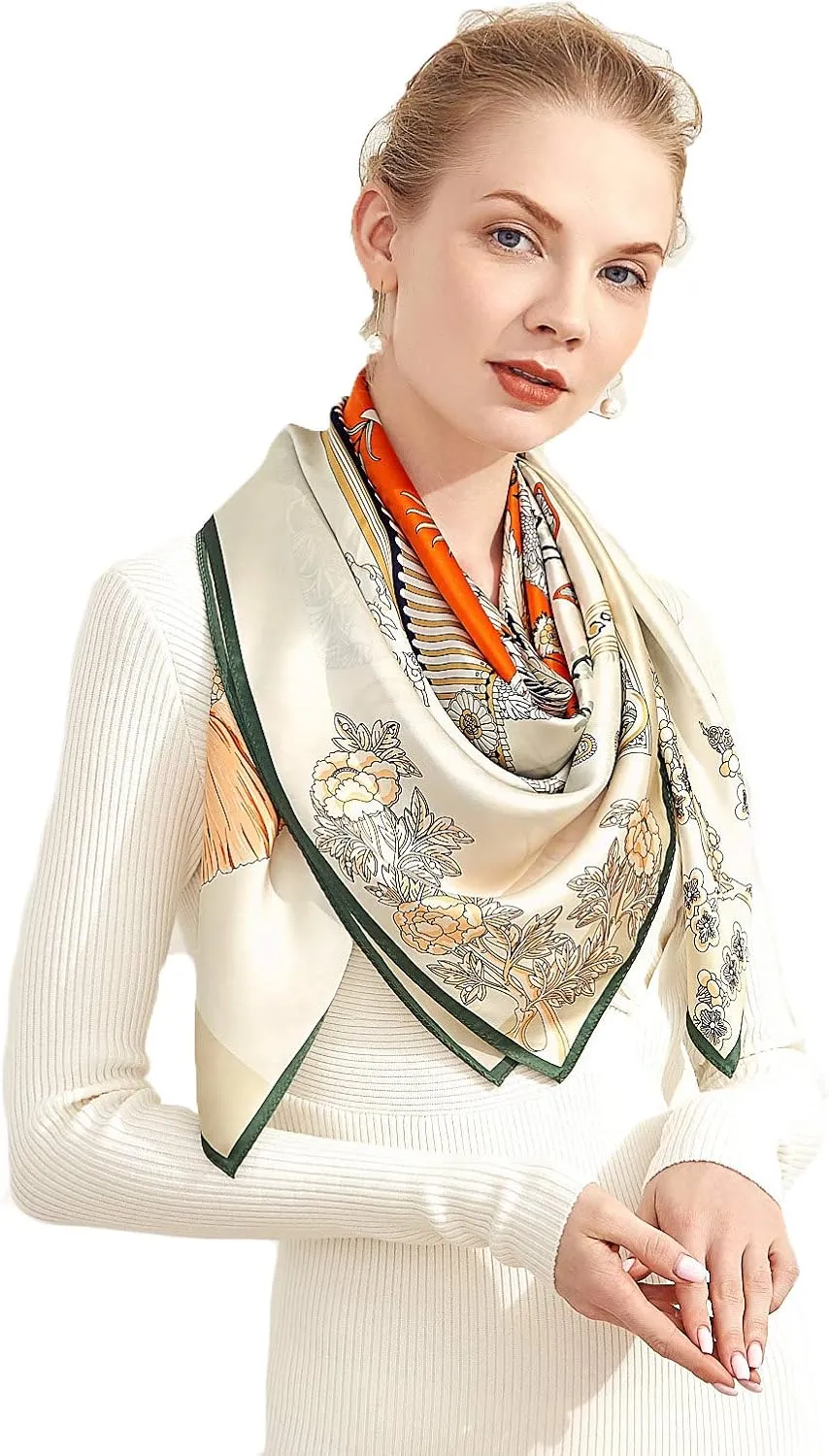 Grace Scarves 100% Silk Scarves, Extra-Large and XX-Large
