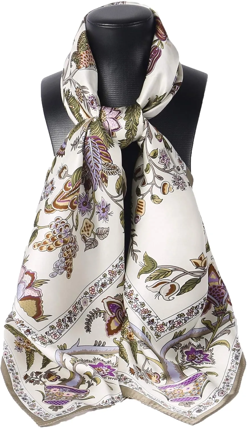 Grace Scarves 100% Silk Scarves, Extra-Large and XX-Large