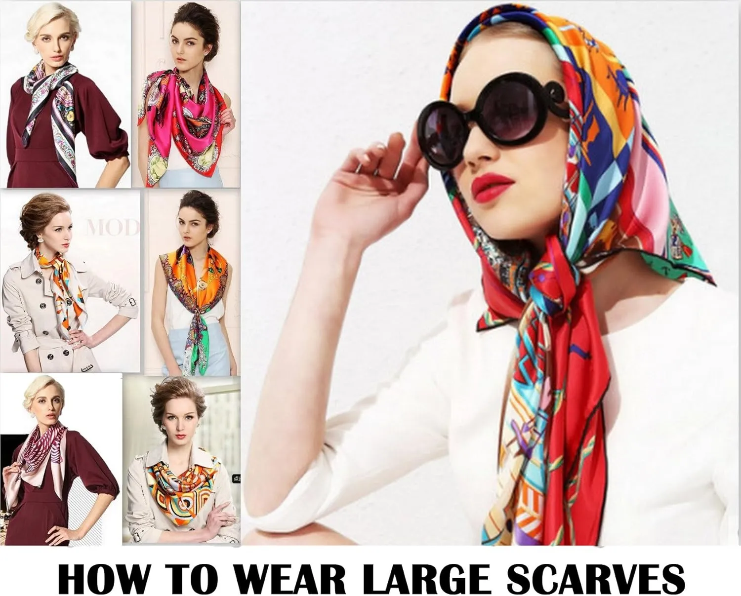 Grace Scarves 100% Silk Scarves, Extra-Large and XX-Large