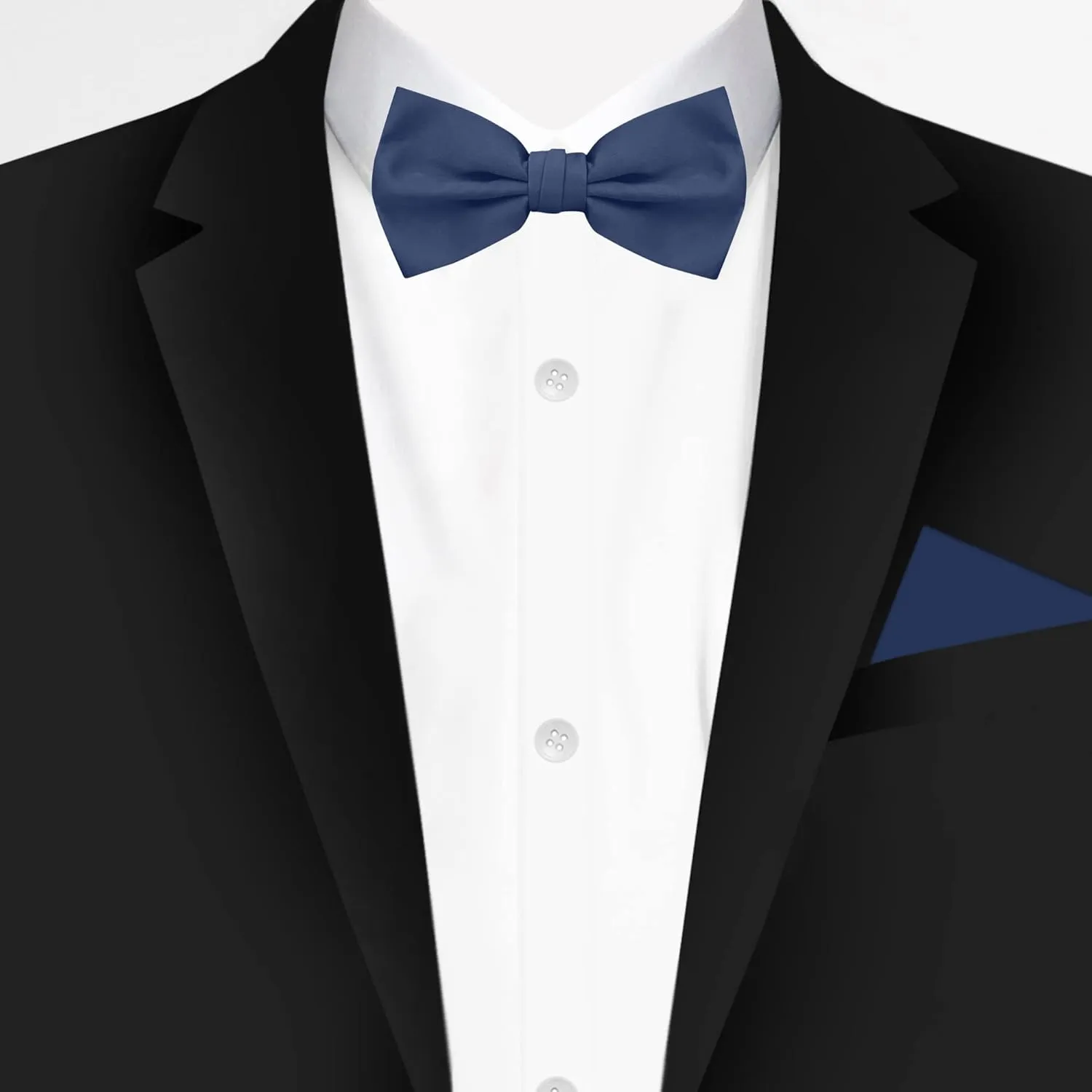 Jacob Alexander Men's Pretied Banded Adjustable Solid Color Bowtie