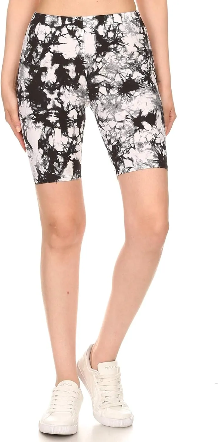 Leggings Depot Printed Fashion Biker Shorts