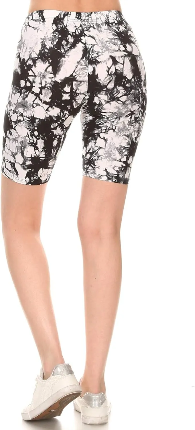Leggings Depot Printed Fashion Biker Shorts