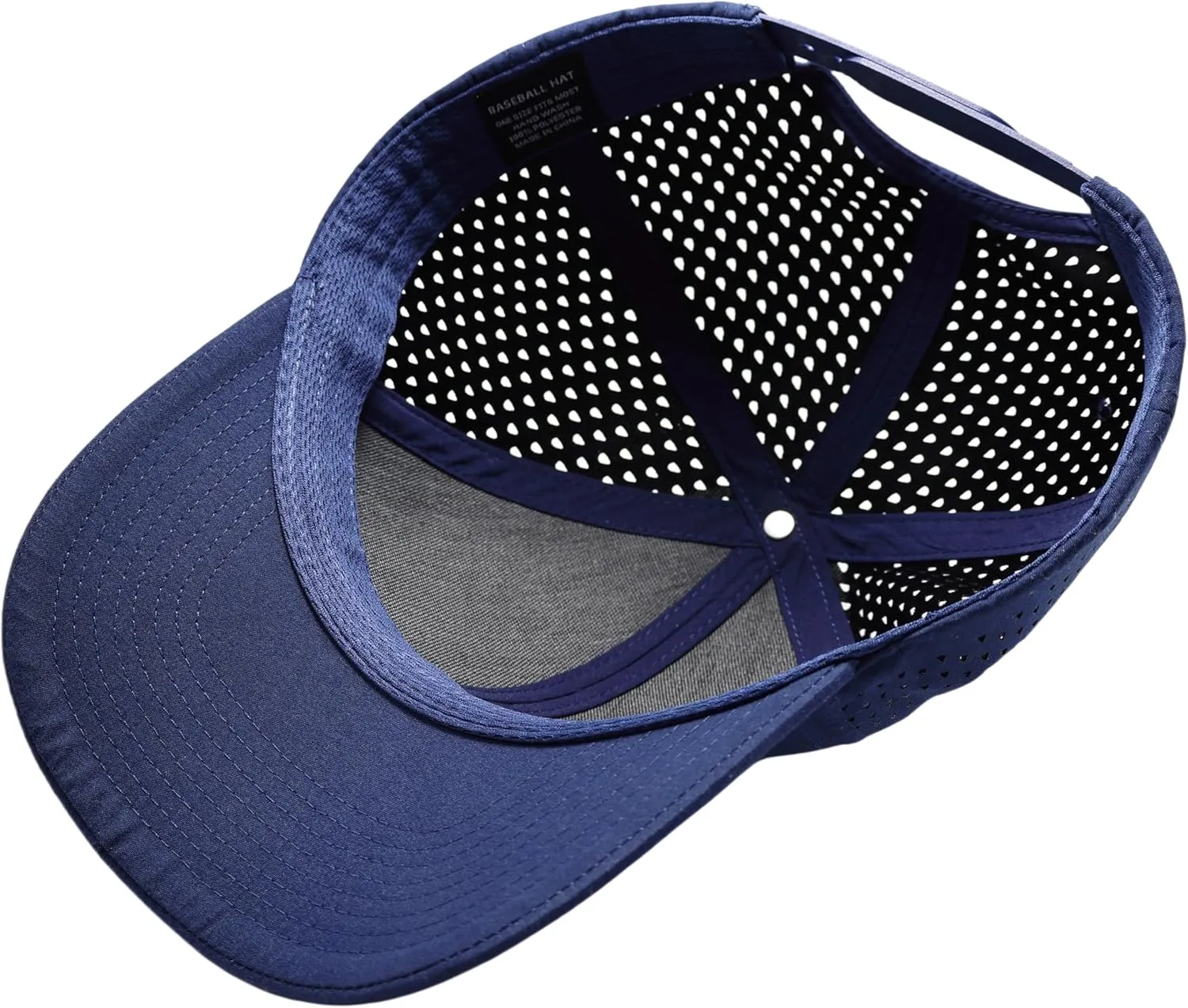 Men's Adjustable Baseball Cap(M,L,XL,XXL), Water Resistant Laser Cut Snapback Mesh Hat