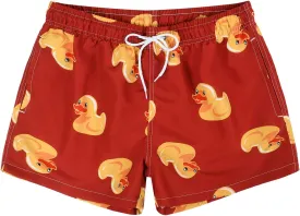 Men's Duck Swim Trunks Bathing Suits Swimming Shorts with Mesh Liner