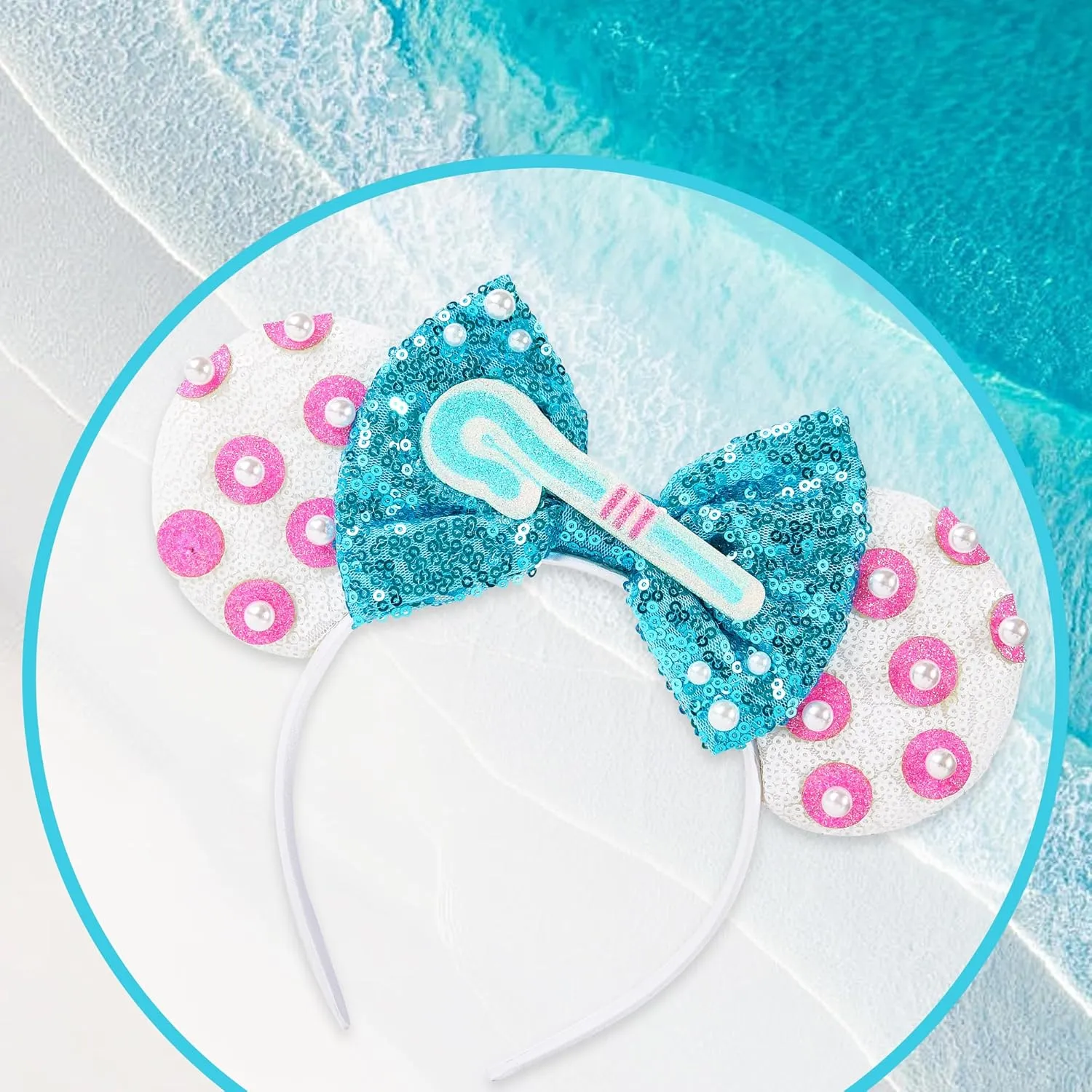 Mouse Ear Headbands,Sparkle Mouse Ears Headband for Women Girls Cartoon Princess Costume Cosplay Decoration (bo beep)
