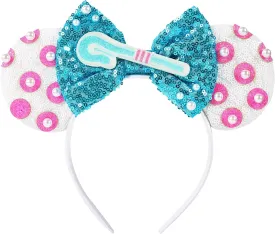 Mouse Ear Headbands,Sparkle Mouse Ears Headband for Women Girls Cartoon Princess Costume Cosplay Decoration (bo beep)