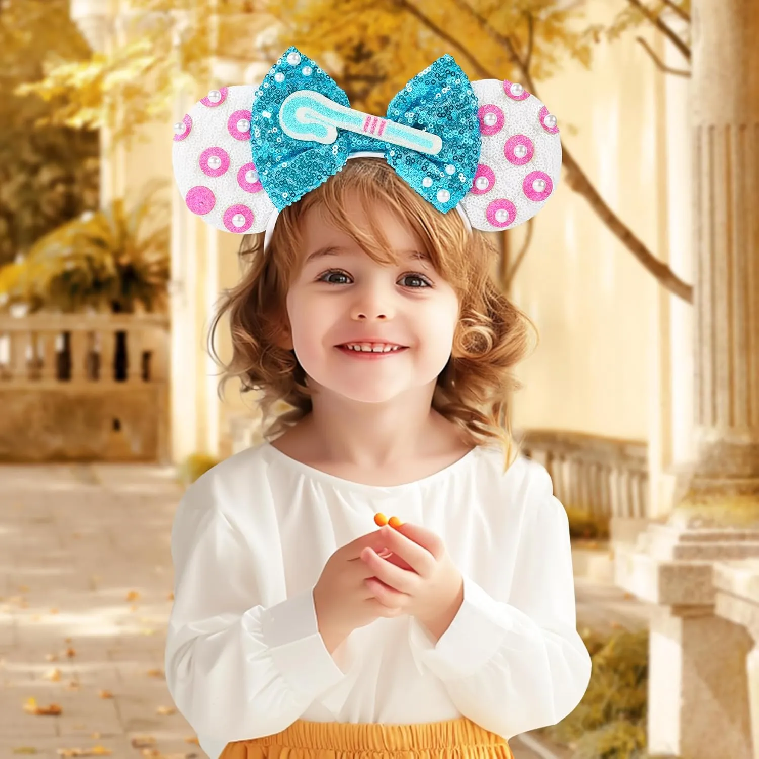 Mouse Ear Headbands,Sparkle Mouse Ears Headband for Women Girls Cartoon Princess Costume Cosplay Decoration (bo beep)