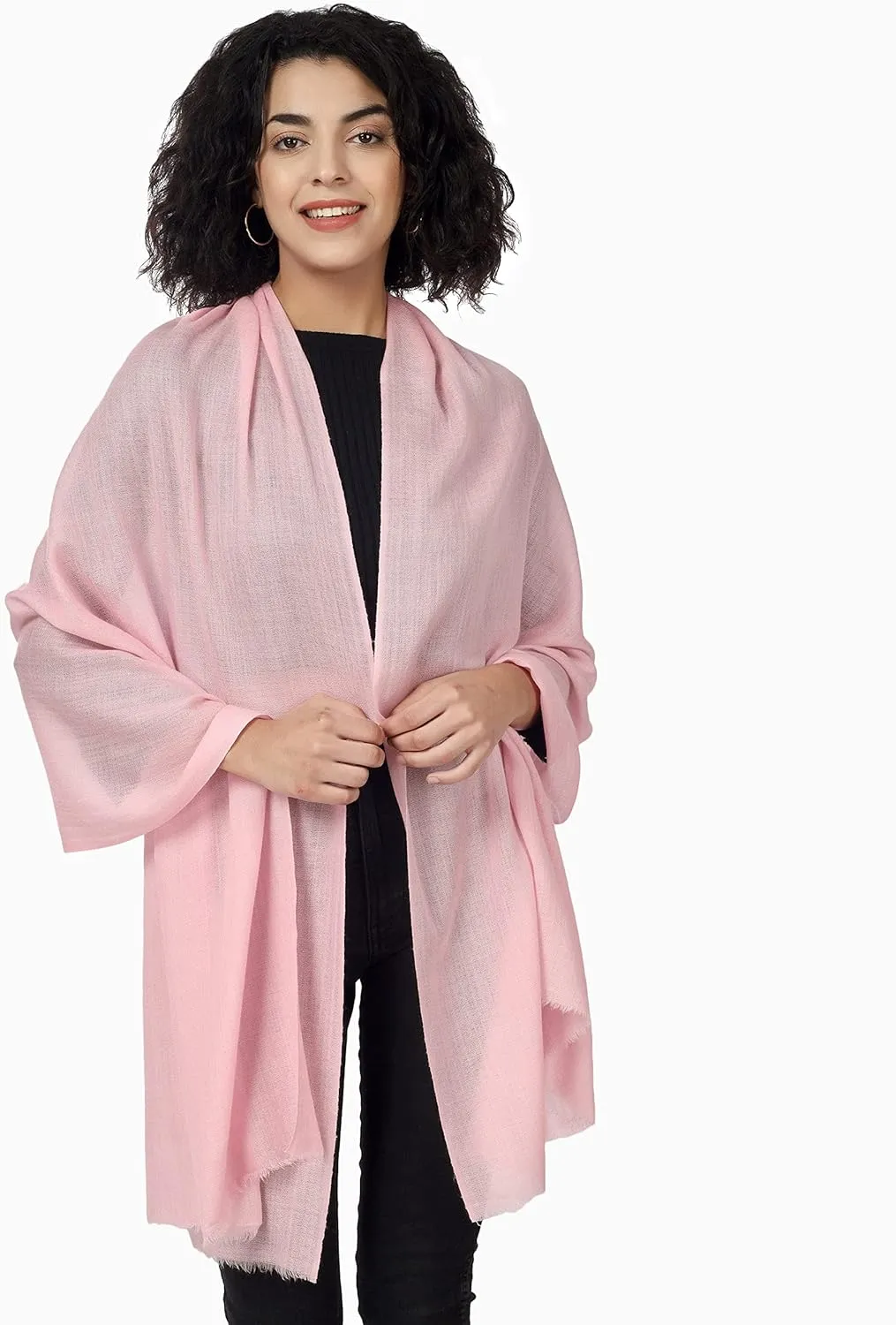 PASHWRAP Ultra-Thin Merino Wool Scarf Soft & Warm Kashmiri Cashmere Wrap for Women, Valentine's Gift Pack of 1