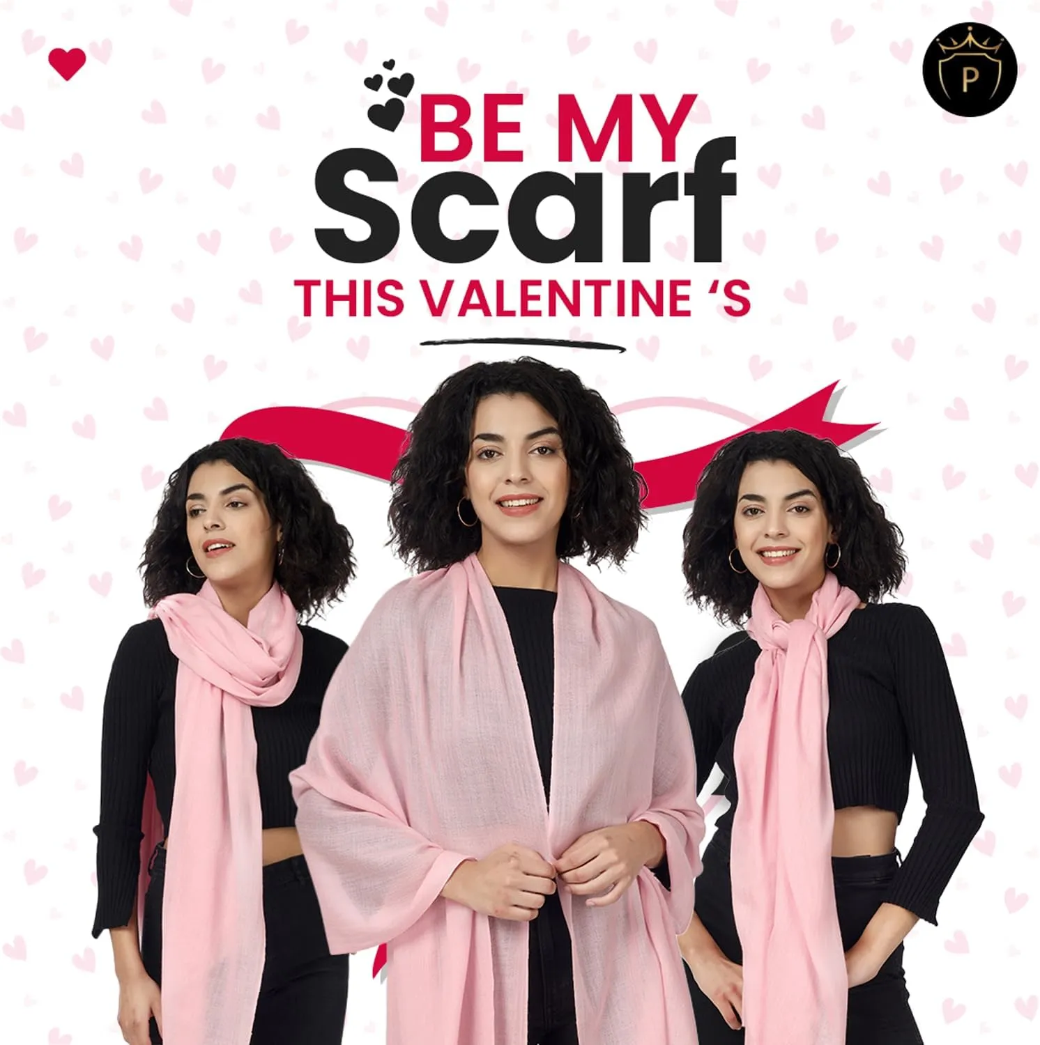 PASHWRAP Ultra-Thin Merino Wool Scarf Soft & Warm Kashmiri Cashmere Wrap for Women, Valentine's Gift Pack of 1