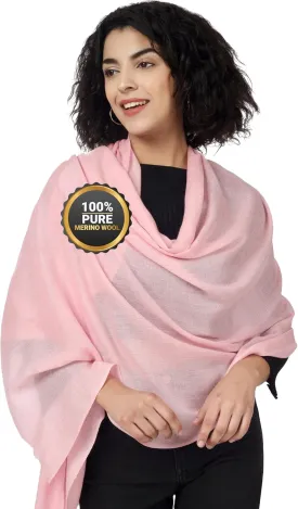 PASHWRAP Ultra-Thin Merino Wool Scarf Soft & Warm Kashmiri Cashmere Wrap for Women, Valentine's Gift Pack of 1