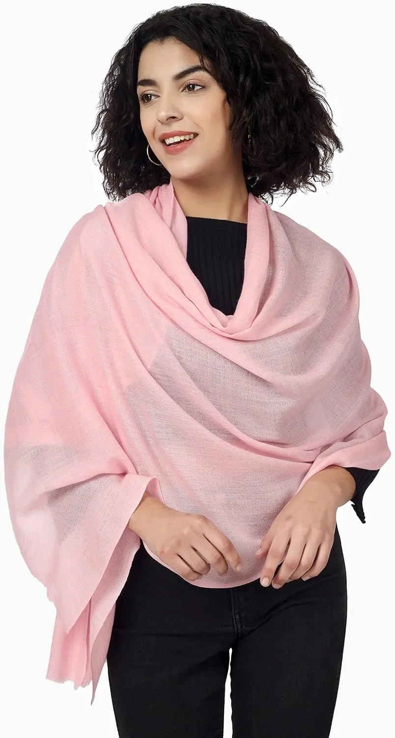 PASHWRAP Ultra-Thin Merino Wool Scarf Soft & Warm Kashmiri Cashmere Wrap for Women, Valentine's Gift Pack of 1