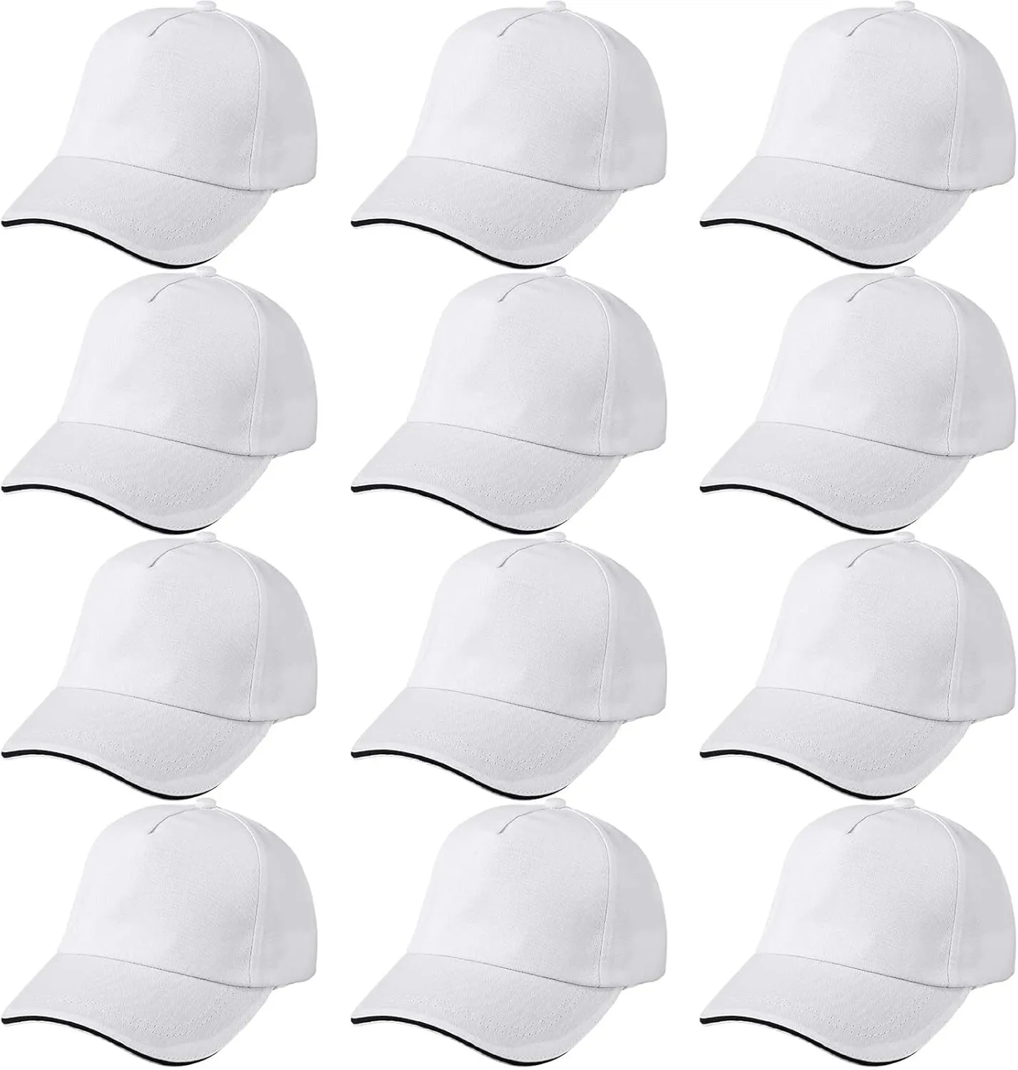 Pcs Kids Baseball Caps Adjustable Plain Baseball Hats Cotton Blank Hats Bulk for Girls Boys Sport Team