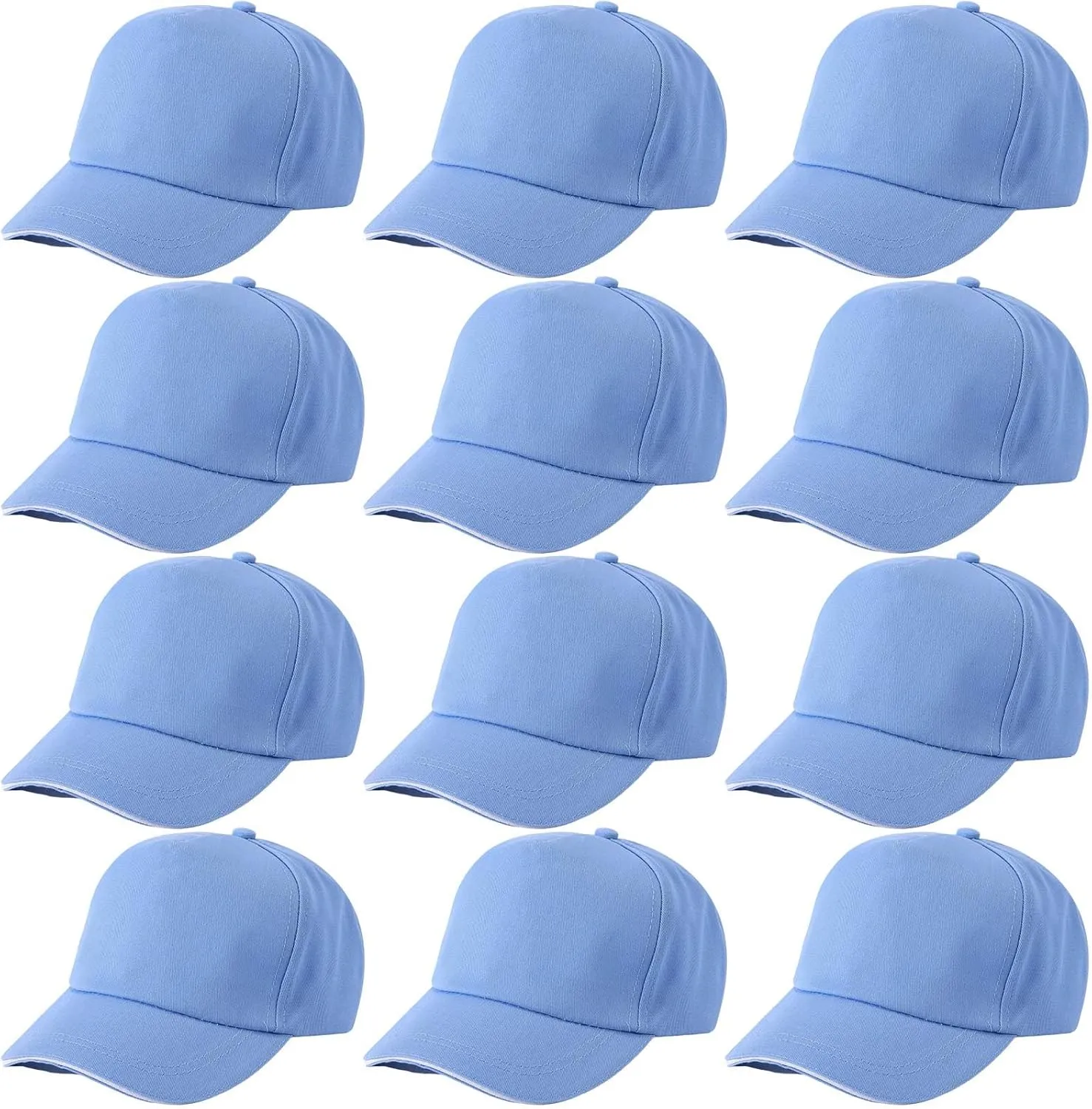 Pcs Kids Baseball Caps Adjustable Plain Baseball Hats Cotton Blank Hats Bulk for Girls Boys Sport Team