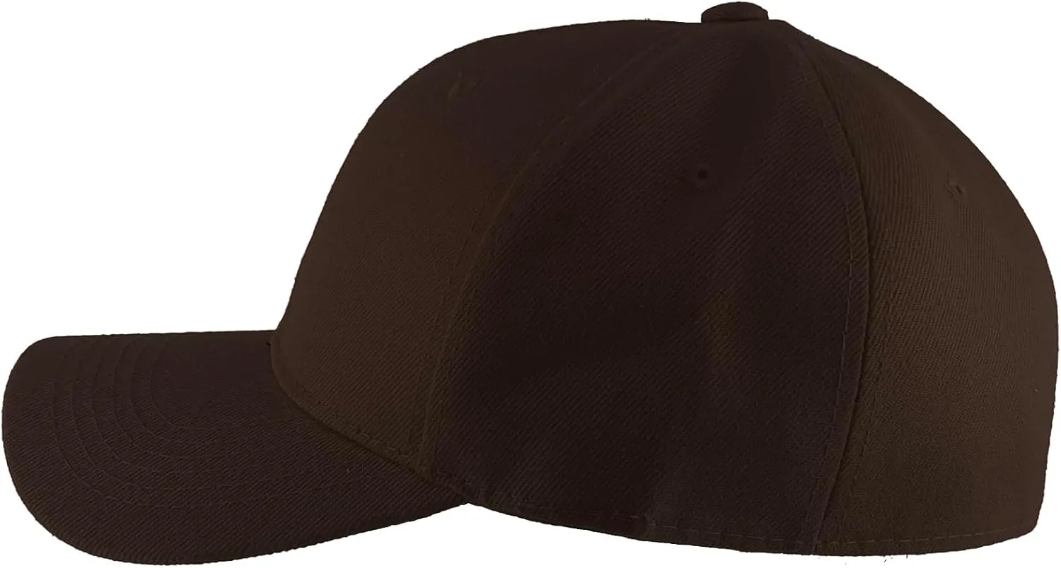 TOP HEADWEAR Blank Fitted Curved Cap Hat