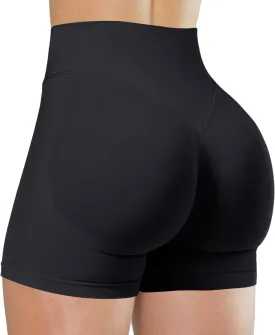Unthewe Womens Workout Seamless Scrunch Butt Lifting Shorts High Waisted Tummy Control Gym Yoga Shorts