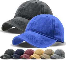 Vintage Washed Distressed Baseball Cap Adjustable Dad Golf Hat Low Profile Twill Hat